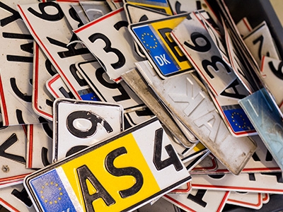 afregistrering af nummerplader